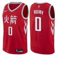 Nike Houston Rockets #0 Sterling Brown Red Women's NBA Swingman City Edition Jersey