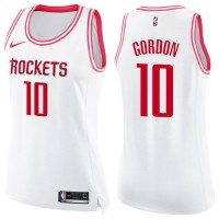Nike Houston Rockets #10 Eric Gordon White/Pink Women's NBA Swingman Fashion Jersey