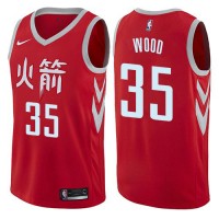 Nike Houston Rockets #35 Christian Wood Red Women's NBA Swingman City Edition Jersey