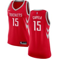 Nike Houston Rockets #15 Clint Capela Red Women's NBA Swingman Icon Edition Jersey