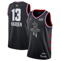 Nike Houston Rockets #13 James Harden Black Women's NBA Jordan Swingman 2019 All-Star Game Jersey