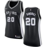 Nike San Antonio Spurs #20 Manu Ginobili Black Women's NBA Swingman Icon Edition Jersey