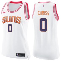 Nike Phoenix Suns #0 Marquese Chriss White/Pink Women's NBA Swingman Fashion Jersey