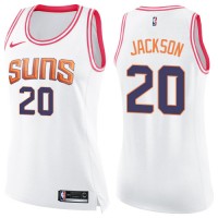 Nike Phoenix Suns #20 Josh Jackson White/Pink Women's NBA Swingman Fashion Jersey
