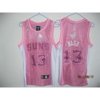 Phoenix Suns #13 Steve Nash Pink Fashion Women's Stitched NBA Jersey