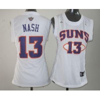 Phoenix Suns #13 Steve Nash White Fashion Women's Stitched NBA Jersey