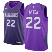 Nike Phoenix Suns #22 Deandre Ayton Purple Women's NBA Swingman City Edition Jersey