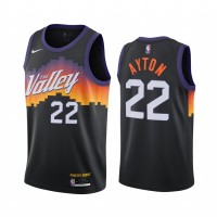 Nike Phoenix Suns #22 Deandre Ayton Black Women's NBA Swingman 2020-21 City Edition Jersey