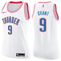 Nike Oklahoma City Thunder #9 Jerami Grant White/Pink Women's NBA Swingman Fashion Jersey