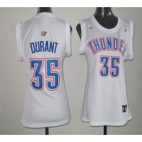 Oklahoma City Thunder #35 Kevin Durant White Fashion Women's Stitched NBA Jersey