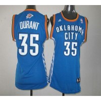 Oklahoma City Thunder #35 Kevin Durant Blue Road Women's Stitched NBA Jersey