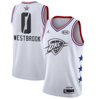 Nike Oklahoma City Thunder #0 Russell Westbrook White Women's NBA Jordan Swingman 2019 All-Star Game Jersey