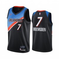 Nike Oklahoma City Thunder #7 Chet Holmgren Black Women's NBA Swingman 2020-21 City Edition Jersey