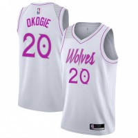 Nike Minnesota Timberwolves #20 Josh Okogie White Women's NBA Swingman Earned Edition Jersey