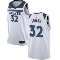 Nike Minnesota Timberwolves #32 Karl-Anthony Towns White Women's NBA Swingman Association Edition Jersey