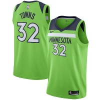 Nike Minnesota Timberwolves #32 Karl-Anthony Towns Green Women's NBA Swingman Statement Edition Jersey