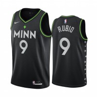 Nike Minnesota Timberwolves #9 Ricky Rubio Black Women's NBA Swingman 2020-21 City Edition Jersey