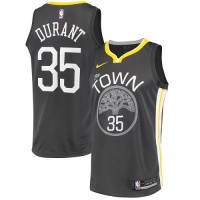 Nike Golden State Warriors #35 Kevin Durant Black Women's NBA Swingman Statement Edition Jersey