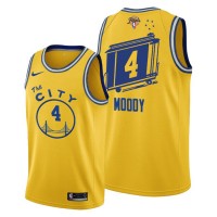 Nike Golden State Warriors #4 Moses Moody Gold Women's 2022 NBA Finals Jersey
