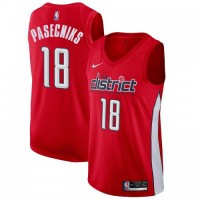 Nike Washington Wizards #18 Anzejs Pasecniks Red Women's NBA Swingman Earned Edition Jersey