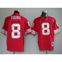 Mitchell and Ness San Francisco 49ers #8 Steve Young Stitched Red NFL Jersey