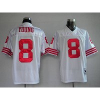 Mitchell and Ness San Francisco 49ers #8 Steve Young Stitched White NFL Jersey