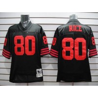 Mitchell and Ness San Francisco 49ers Jerry Rice #80 Stitched Black NFL Jersey