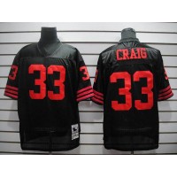 Mitchell and Ness San Francisco 49ers #33 Roger Craig Black Stitched Throwback NFL Jersey