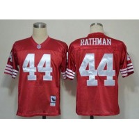 Mitchell And Ness San Francisco 49ers #44 Tom Rathman Red Stitched Throwback NFL Jersey