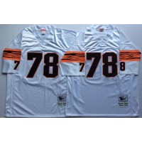 Mitchell And Ness Cincinnati Bengals #78 Anthony Munoz White Throwback Stitched NFL Jersey