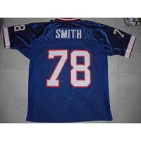 Mitchell & Ness Buffalo Bills #78 Bruce Smith Blue 35th Anniversary Patch Stitched Throwback NFL Jersey