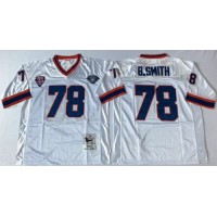 Mitchell And Ness Buffalo Bills #78 Bruce Smith White Throwback Stitched NFL Jersey