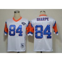 Mitchell And Ness(75TH) Denver Broncos #84 Shannon Sharpe White Stitched Throwback NFL Jersey