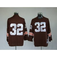Mitchell & Ness Cleveland Browns #32 Jim Brown Brown Stitched Throwback NFL Jersey