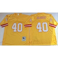Mitchell And Ness Tampa Bay Buccaneers #40 Mike Alstott Gold Throwback Stitched NFL Jersey