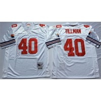Mitchell And Ness Arizona Cardinals #40 Pat Tillman White Throwback Stitched NFL Jersey