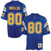 Mitchell And Ness Los Angeles Chargers #80 Kellen Winslow Blue Throwback Stitched NFL Jersey