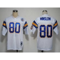 Mitchell And Ness 1984 Los Angeles Chargers #80 Kellen Winslow White Stitched NFL Jersey