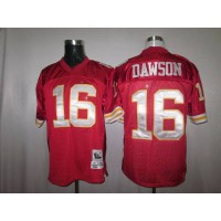 Mitchell And Ness Kansas City Chiefs #16 Len Dawson Red Stitched Throwback NFL Jersey