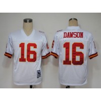 Mitchell And Ness Kansas City Chiefs #16 Len Dawson White Stitched Throwback NFL Jersey