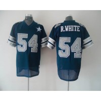 Mitchell & Ness Dallas Cowboys #54 Randy White Blue With 25th Patch Stitched Throwback NFL Jersey