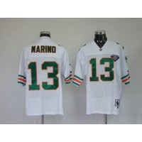 Mitchell and Ness Miami Dolphins Dan Marino #13 White Stitched 75TH Anniversary NFL Jersey