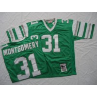 Mitchell And Ness Philadelphia Eagles #31 Wilbert Montgomery Green Stitched Throwback NFL Jersey