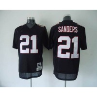 Mitchell And Ness Atlanta Falcons #21 Deion Sanders Black Stitched Throwback NFL Jersey