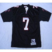 Mitchell And Ness Atlanta Falcons #7 Michael Vick Black Throwback Stitched NFL Jersey