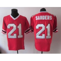 1992 Mitchell And Ness Atlanta Falcons #21 Deion Sanders Red Throwback Stitched NFL Jersey