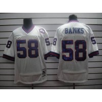 Mitchell and Ness New York Giants #58 Carl Banks White Stitched NFL Jersey