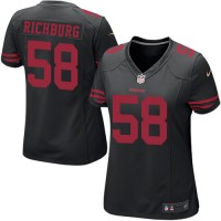 Nike San Francisco 49ers #58 Weston Richburg Black Alternate Women's Stitched NFL Vapor Untouchable Limited Jersey