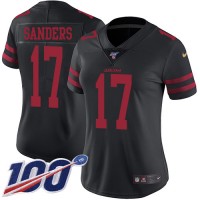Nike San Francisco 49ers #17 Emmanuel Sanders Black Alternate Women's Stitched NFL 100th Season Vapor Limited Jersey