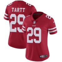 Nike San Francisco 49ers #29 Jaquiski Tartt Red Team Color Women's Stitched NFL Vapor Untouchable Limited Jersey
